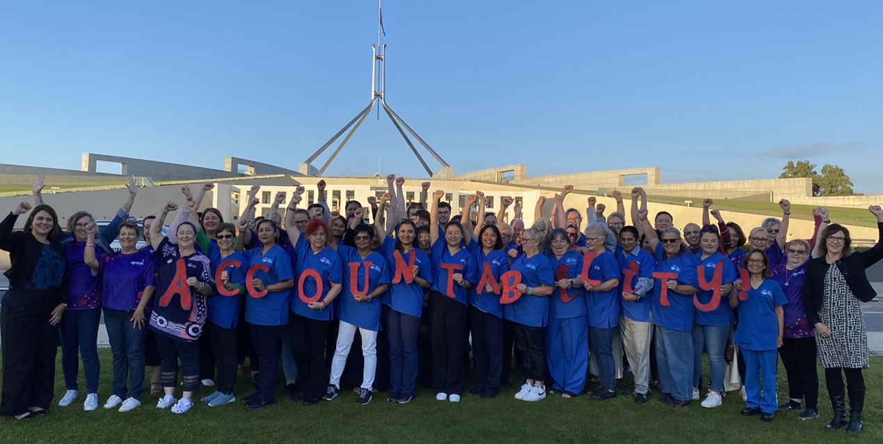 Aged Care nurses visit Parliament to call out providers
